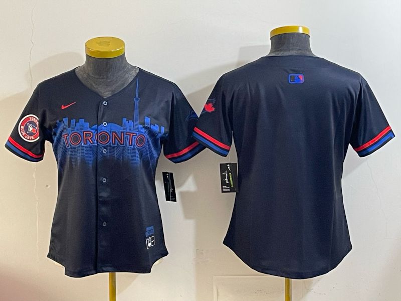Youth 2025 Toronto Blue Jays Blank black Joint Name Nike MLB Jersey style 002